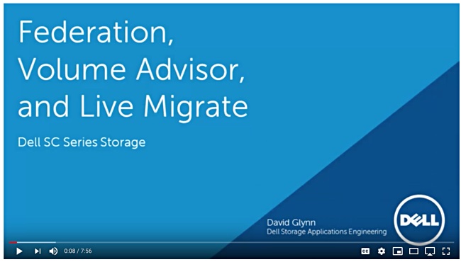 Dell EMC SC Array federation video screenshot