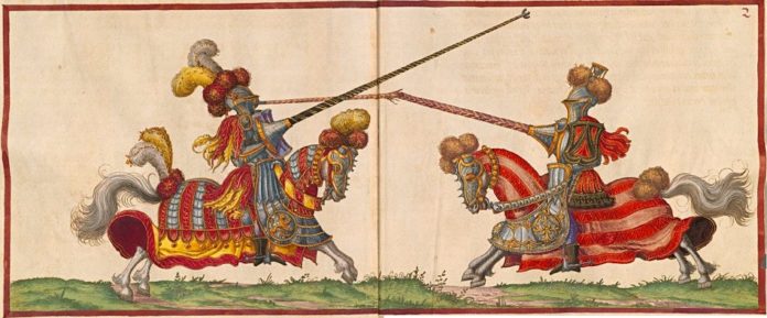 Jousting knights