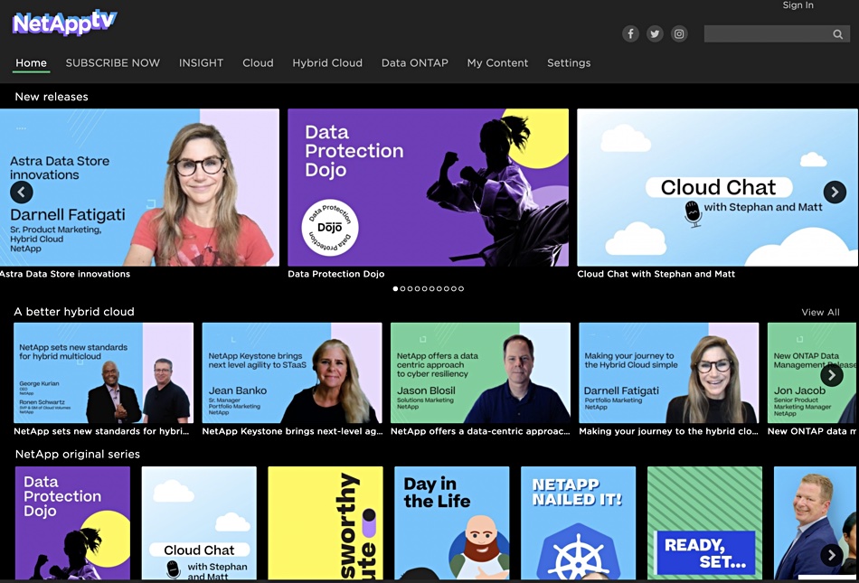 NetApp TV compared to HPE