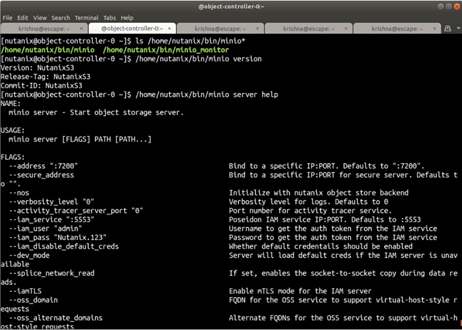 MinIO object storage server