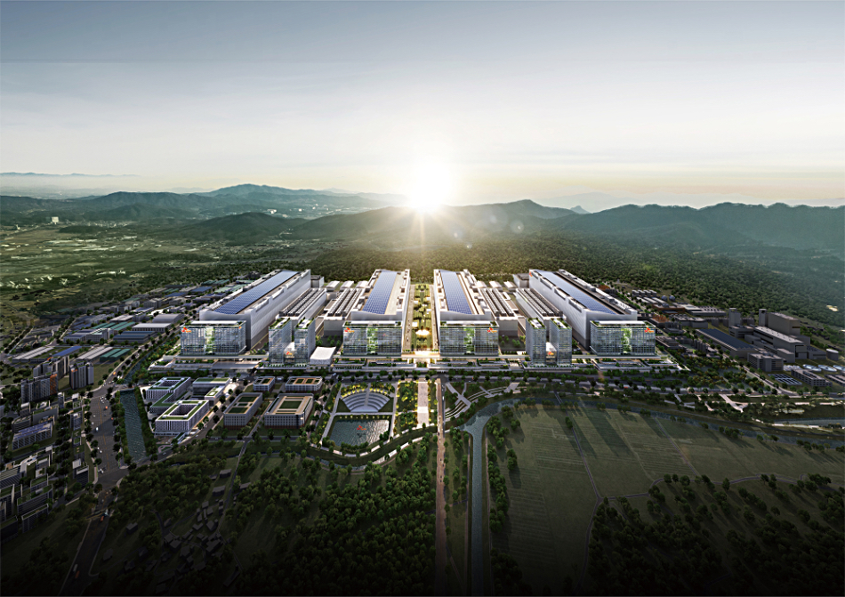 Rendering of planned SK hynix facility