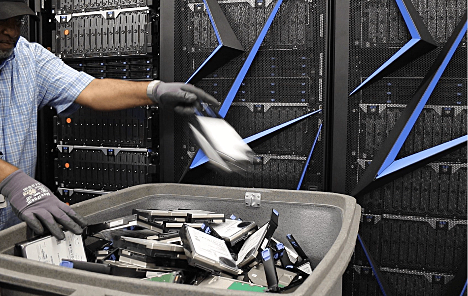 Collecting useless HDDs at ORNL for shredding